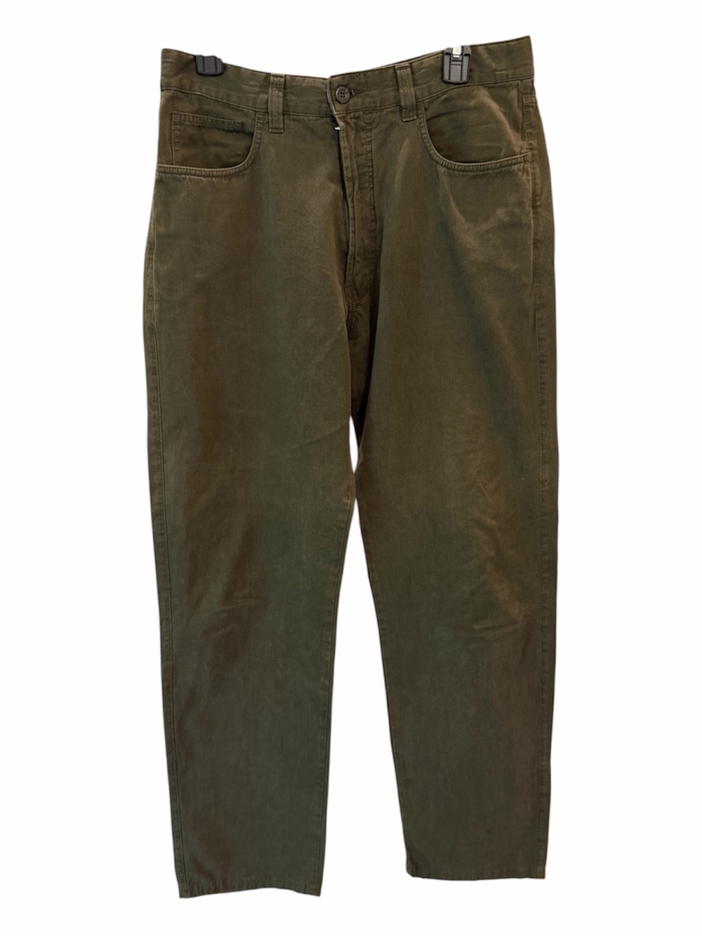 ERMENEGILDO ZEGNA Jeans Pants Khaki Green Cotton 34 x 31 ITALY Lightweight
